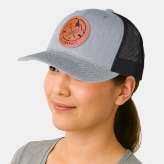summit  leather patch hat