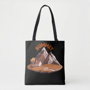Summit Mountain Adventure Nature Lover Drawstring Tote Bag
