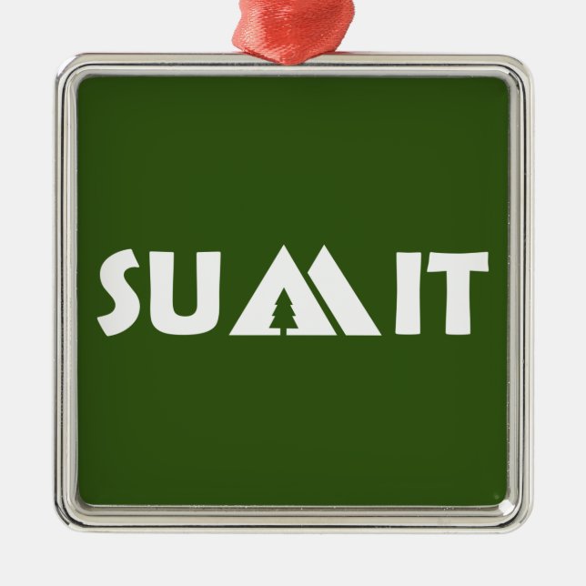 Summit Mountains Metal Ornament (Front)