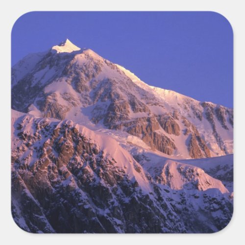 Summit of Denali Peak Mt McKinley at Square Sticker
