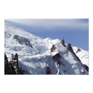 Summit of Mont Blanc and L'Aiguille Du Midi Photo Print