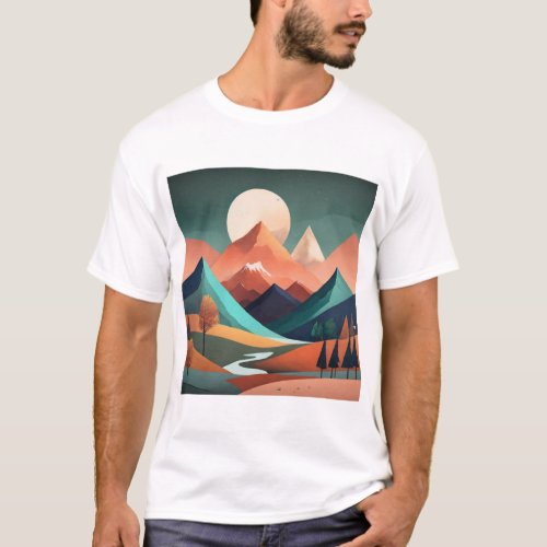 Summit Serenity Elevate Your Style with Majestic  T_Shirt