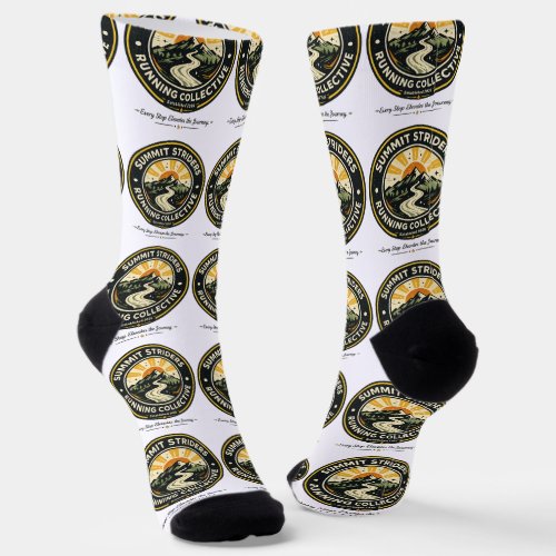 Summit Striders Vintage Trail Running Badge Tee Socks