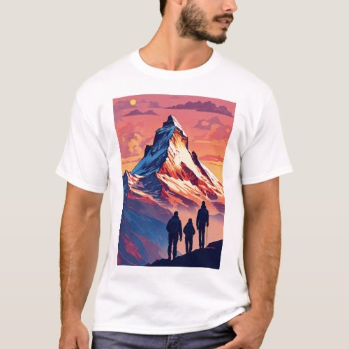 Summit Sunset Matterhorn Ascent T_Shirt