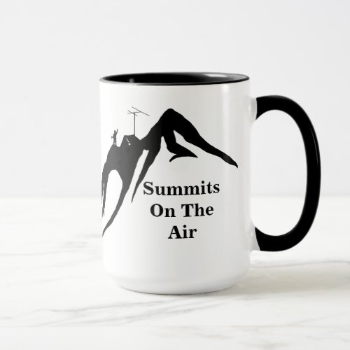 Summits On the Air Ham Radio Mug Customize Call