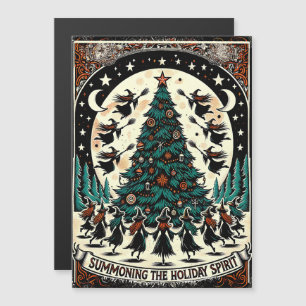 Summoning the Holiday Spirit Greeting Card Witch