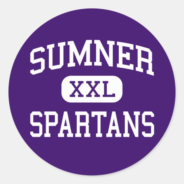 Sumner - Spartans - High - Sumner Washington Classic Round Sticker (Front)