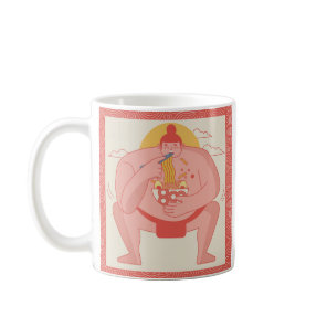 Sumo eating Ramen Coffee Mug