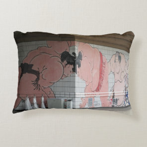 Sumo Mural Wall Art Accent Pillow