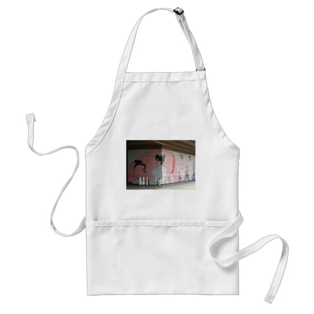 Sumo Mural Wall Art Adult Apron (Front)