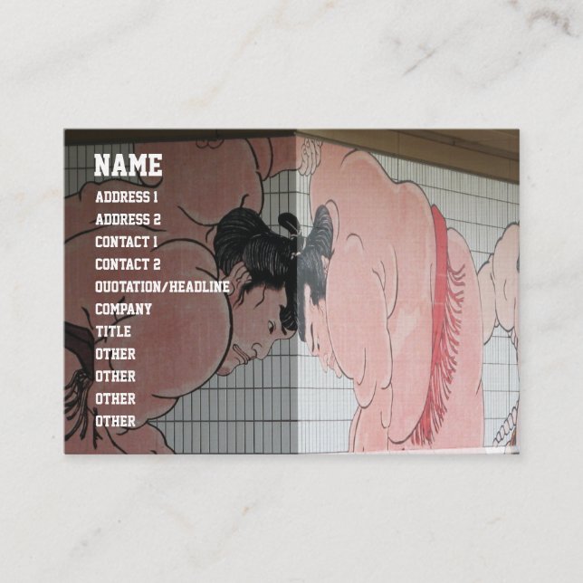Sumo Mural Wall Art Business Card (Front)