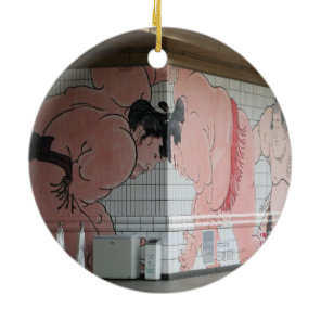 Sumo Mural Wall Art Ceramic Ornament