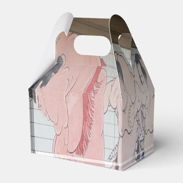 Sumo Mural Wall Art Favor Boxes (Front Side)