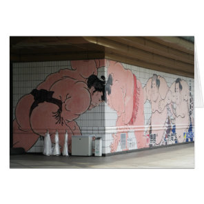 Sumo Mural Wall Art Greeting Card