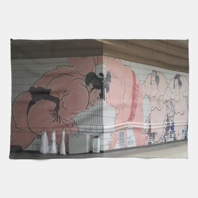 Sumo Mural Wall Art Kitchen Towel (Horizontal)