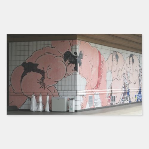 Sumo Mural Wall Art Rectangular Sticker