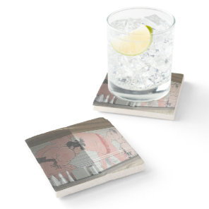 Sumo Mural Wall Art Stone Coaster