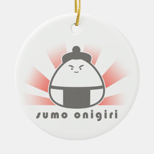 Sumo Onigiri Ceramic Ornament