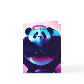 Sumo Panda The Bamboo Gnasher, Birthday Invitation