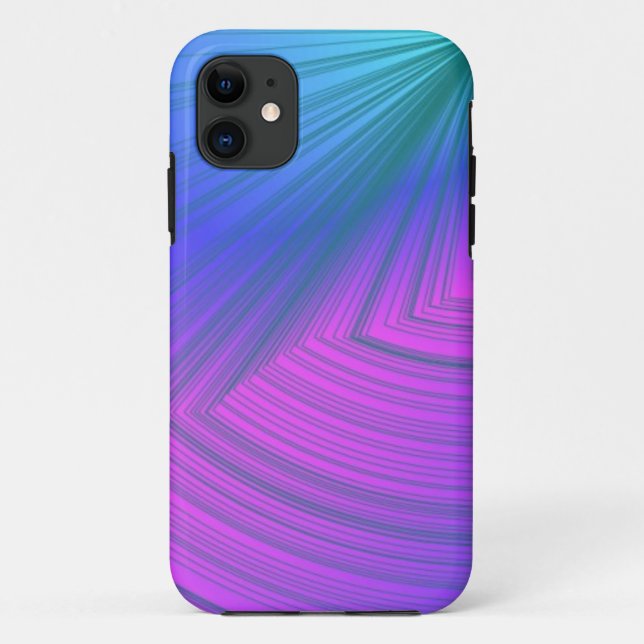 Sumo Purple and Powder Blue Curve iPhone Case (Back)