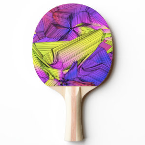 Sumo Purple and Yellow Stars Ping Pong Paddle
