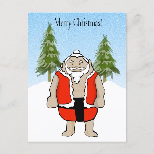 Sumo Santa Christmas Postcard