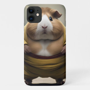"Sumo Squeakdown: The Mighty Guinea Pig Wrestler" iPhone 11 Case