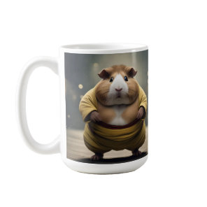 "Sumo Squeakdown: The Mighty Guinea Pig Wrestler" Coffee Mug