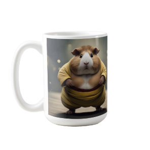 "Sumo Squeakdown: The Mighty Guinea Pig Wrestler" Coffee Mug
