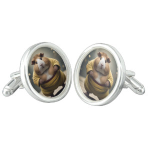 "Sumo Squeakdown: The Mighty Guinea Pig Wrestler" Cufflinks