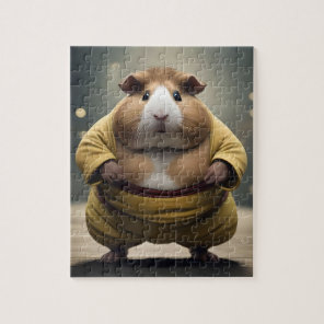 "Sumo Squeakdown: The Mighty Guinea Pig Wrestler" Jigsaw Puzzle