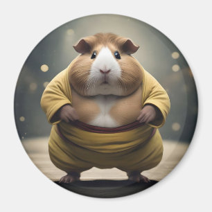 "Sumo Squeakdown: The Mighty Guinea Pig Wrestler" Magnet