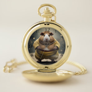 "Sumo Squeakdown: The Mighty Guinea Pig Wrestler" Pocket Watch