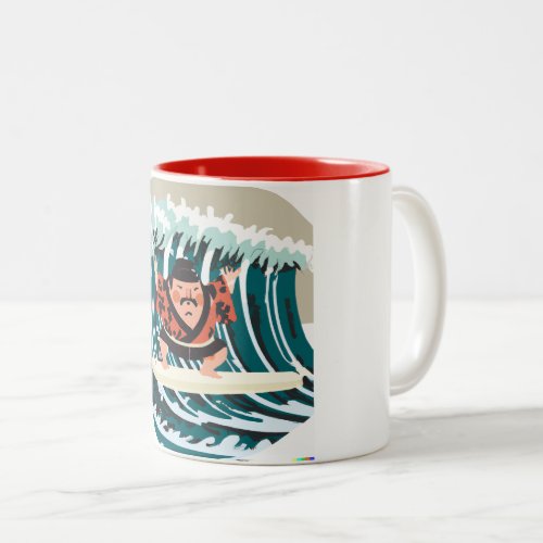 Sumo Surfer Wave Rider Coffee Mug