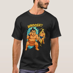 Sumo Teleport Smash – Manga Style Instant Transmis T-Shirt