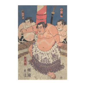 Sumo Wrestler Art Print Japanese Vintage Japan