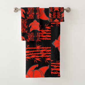 Sumo Wrestler Bath Towel Set