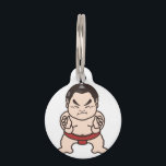 Sumo Wrestler Cartoon Japan Japanese Wrestling Pet ID Tag<br><div class="desc">Sumo Wrestler Cartoon Japan Japanese Wrestling Sports Martial Arts</div>