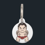 Sumo Wrestler Cartoon Japan Japanese Wrestling Pet ID Tag<br><div class="desc">Sumo Wrestler Cartoon Japan Japanese Wrestling Sports Martial Arts</div>