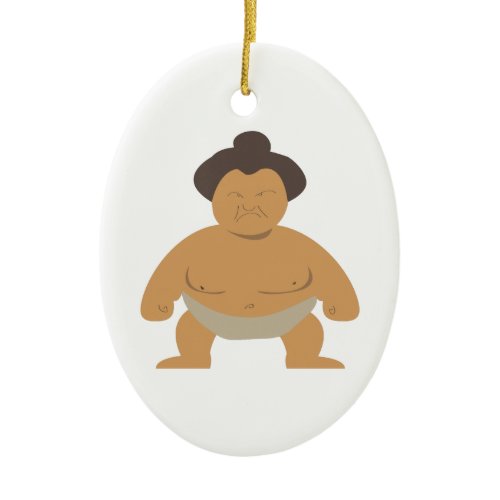 Sumo Wrestler Ceramic Ornament