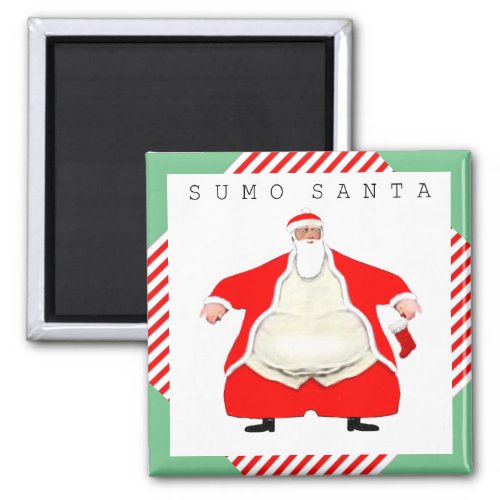 Sumo Wrestler Christmas Magnet