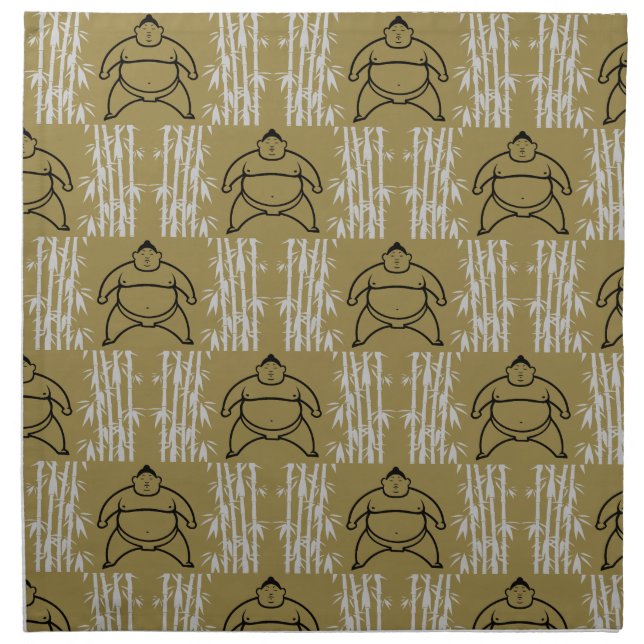 Sumo Wrestler Cloth Napkin (Front)