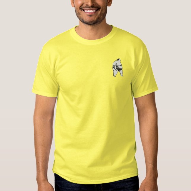 Sumo Wrestler Embroidered T-Shirt (Front)