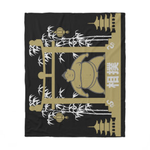 Sumo Wrestler Fleece Blanket