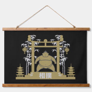 Sumo Wrestler Hanging Tapestry