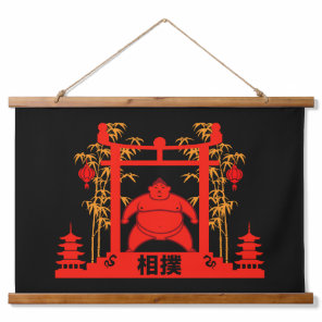 Sumo Wrestler Hanging Tapestry