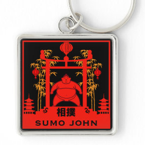 Sumo Wrestler Keychain