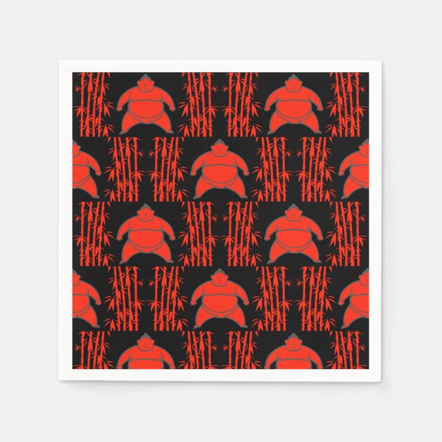 Sumo Wrestler Napkins (Front)