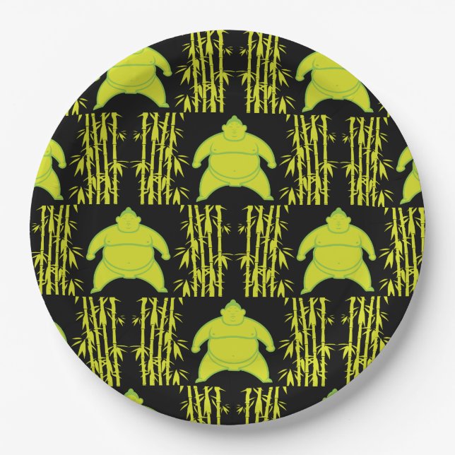 Sumo Wrestler Paper Plates (Front)