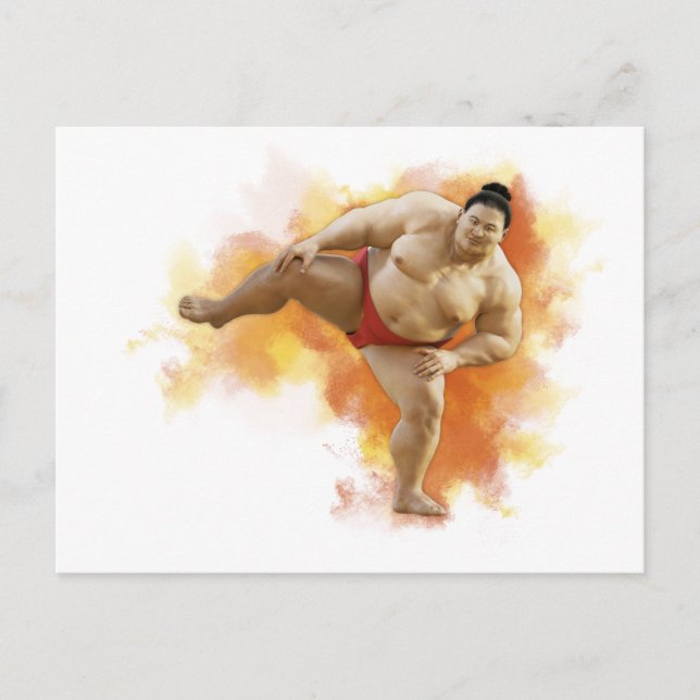 SUMO Wrestler Postcard (Front)